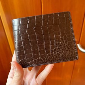 Brandnew Men Crocodile Embossed Small Wallet